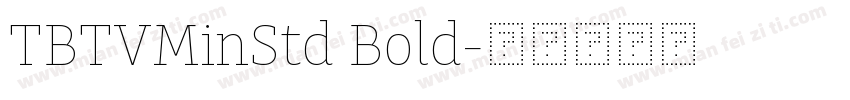 TBTVMinStd Bold字体转换